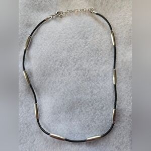 Elegant Black and Silver Necklace